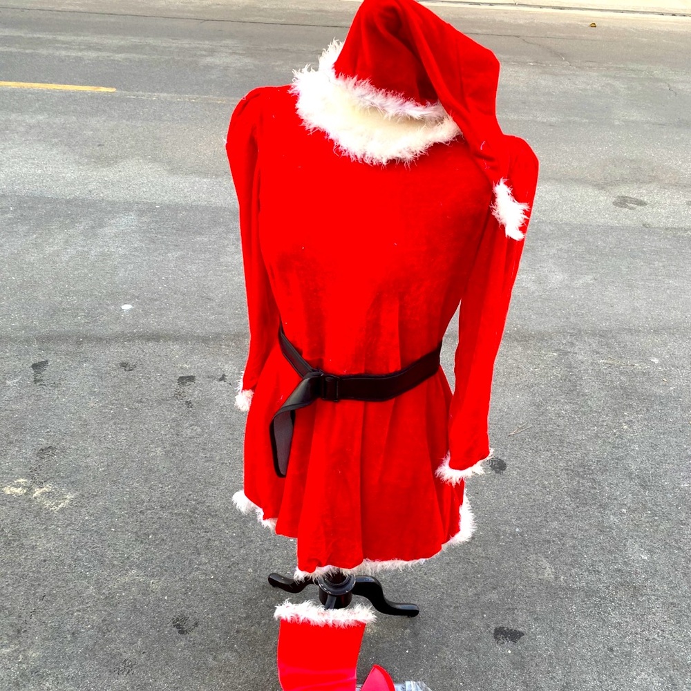 Mrs Claus Costume with boot covers